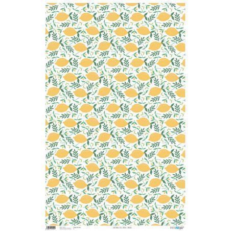 Papel cartonaje satin. PFY 1194. Big Bang Limones. 80 x 50 cm. Los mejores productos en L'aura Bella tu tienda online
