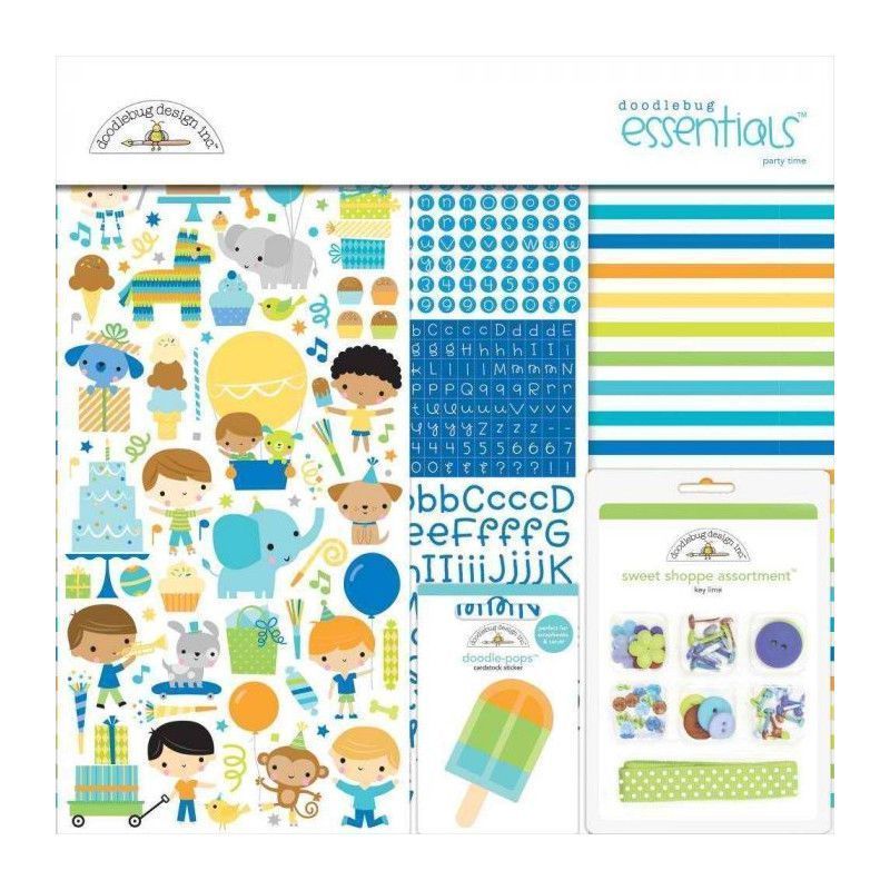 Party Time essentials Kit. 6697. Doodlebug. Scrapbooking. Los mejores productos en L'aura Bella tu tienda online