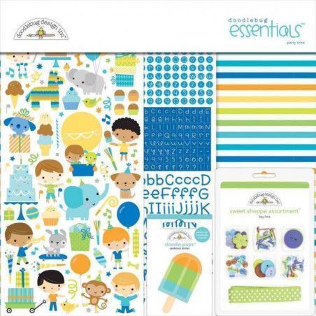 Party Time essentials Kit. 6697. Doodlebug. Scrapbooking. Los mejores productos en L'aura Bella tu tienda online