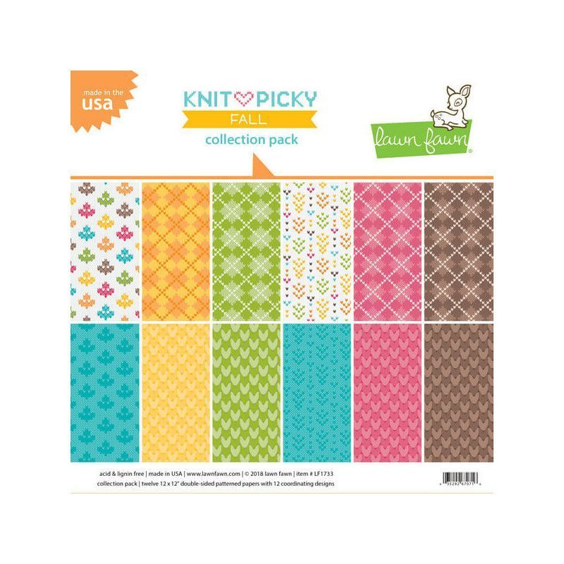 Knit Picky Fall. LF1733. Lawn Fawn. Scrapbooking. Los mejores productos en L'aura Bella tu tienda online