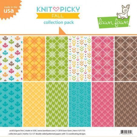 Knit Picky Fall. LF1733. Lawn Fawn. Scrapbooking. Los mejores productos en L'aura Bella tu tienda online