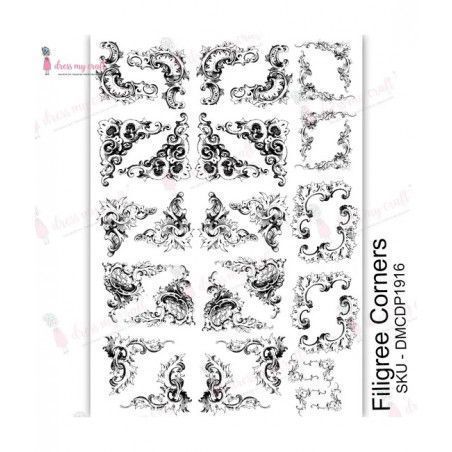 Transfer Me Filigree Corners. DMCDP1916. Dress My Craft. Los mejores productos en L'aura Bella tu tienda online.