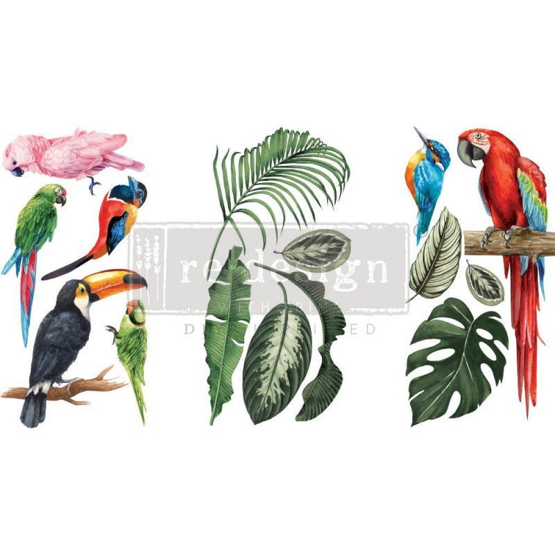 REDESIGN DECOR TRANSFERS® Tropical Birds 657314. Los mejores productos de Redesign en L'aura Bella tu tienda online