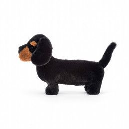Freddie Sausage Dog, perro peluche Jellycat. FR6SD. Lo mejores productos en L'aura Bella, tu tienda online