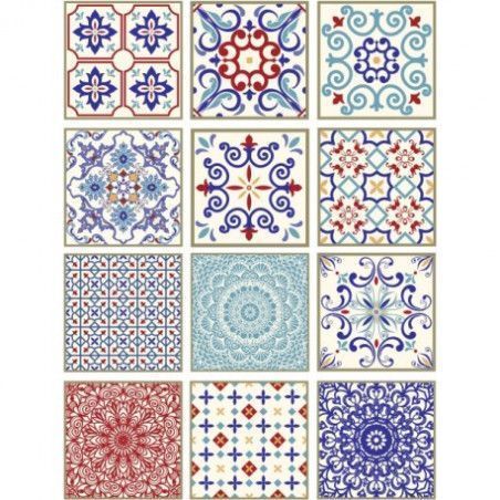 Hidraulico, baldosas mix. Cadence PA713.  El mejor papel de arroz en L'aura Bella tu tienda online