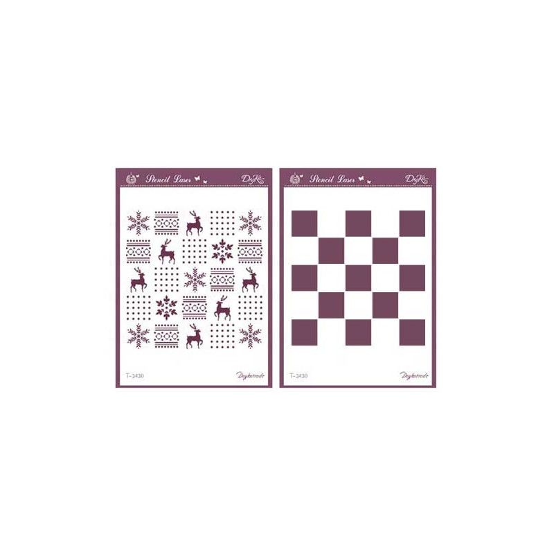 2 Plantilla stencil, estarcido navidad T-3430. Dayka Trade. Los mejores productos en L'aura Bella tu tienda online