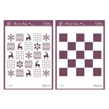 2 Plantilla stencil, estarcido navidad T-3430. Dayka Trade. Los mejores productos en L'aura Bella tu tienda online