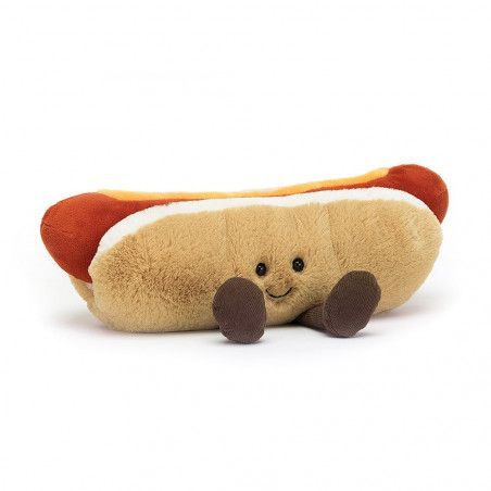 Amuseable Hot Dog. Peluche Jellycat A6HD. Los mejores productos en L'aura Bella tu tienda online