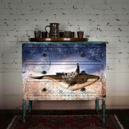 Whale in Cosmos. A1 Decoupage Fiber Paper Redesign 660918. Los mejores productos en L'aura Bella tu tienda online