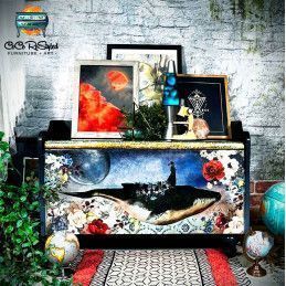 Whale in Cosmos. A1 Decoupage Fiber Paper Redesign 660918. Los mejores productos en L'aura Bella tu tienda online