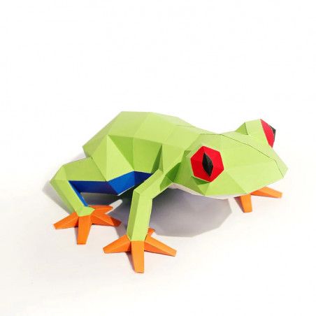 Rana. Frog. Paper Art Model 3D. Kit DIY Papercraft World. FROGTGR. Los mejores productos en L'aura Bella tu tienda online