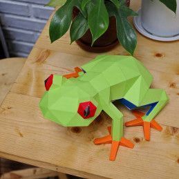 Rana. Frog. Paper Art Model 3D. Kit DIY Papercraft World. FROGTGR. Los mejores productos en L'aura Bella tu tienda online