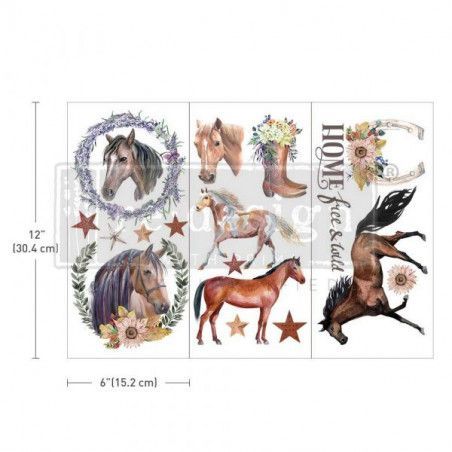 REDESIGN DECOR TRANSFERS® Wild Soul, Caballos. 653442. Los mejores productos en L'aura Bella tu tienda online