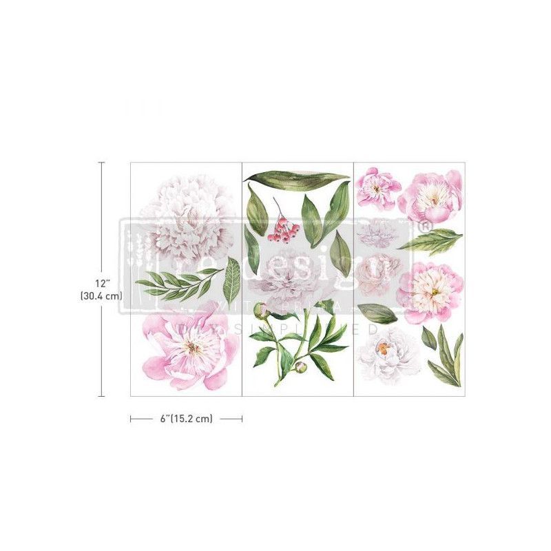 REDESIGN DECOR TRANSFERS® Morning Peonies. 653477. Los mejores productos en L'aura Bella tu tienda online