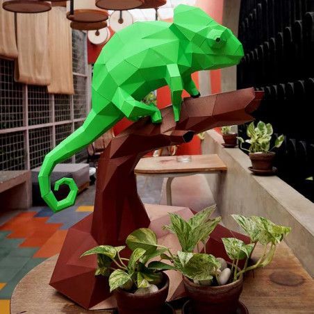 Camaleon Paper Art Model 3D. Kit DIY Papercraft World. CHATGR. Los mejores productos en L'aura Bella tu tienda online