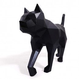 Gato negro. Paper Art Model 3D. Kit DIY Papercraft World. CATTBL. Los mejores productos en L'aura Bella tu tienda online