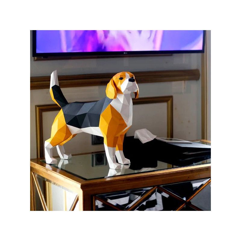 Beagle. Paper Art Model 3D. Kit DIY Papercraft World. BEATYE. Los mejores productos en L'aura Bella tu tienda online
