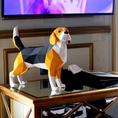 Beagle. Paper Art Model 3D. Kit DIY Papercraft World. BEATYE. Los mejores productos en L'aura Bella tu tienda online