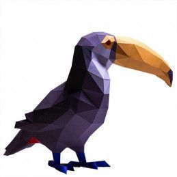 Tucán, Paper Art Model 3D. Kit DIY Papercraft World. TOUTBK. Los mejores productos en L'aura Bella tu tienda online