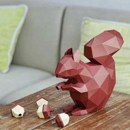 Ardilla, Squirrel. Paper Art Model 3D. Kit DIY Papercraft World. SQUTBR. Los mejores productos en L'aura Bella tu tienda online