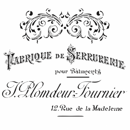 Plantilla stencil, vintage fabrique  serrure Home decor HD038. Cadence. Los mejores productos en L'aura Bella tu tienda online