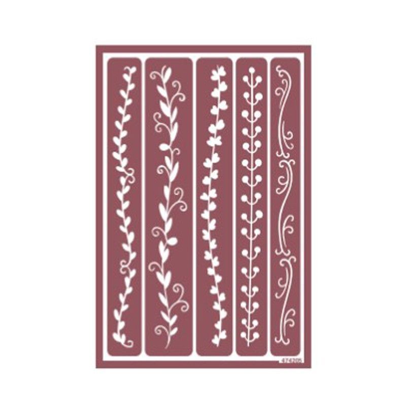 Plantilla de estarcido para ácido 474205, vegetal.  Los mejores productos en L'aura Bella tu tienda online