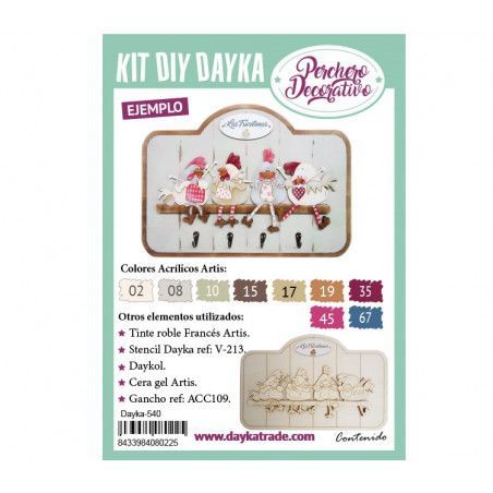 Kit DIY cuadro o perchero Gallinas Tricotonas. Dayka Trade. DAYKA-540. Los mejores productos en L'aura Bella tu tienda online