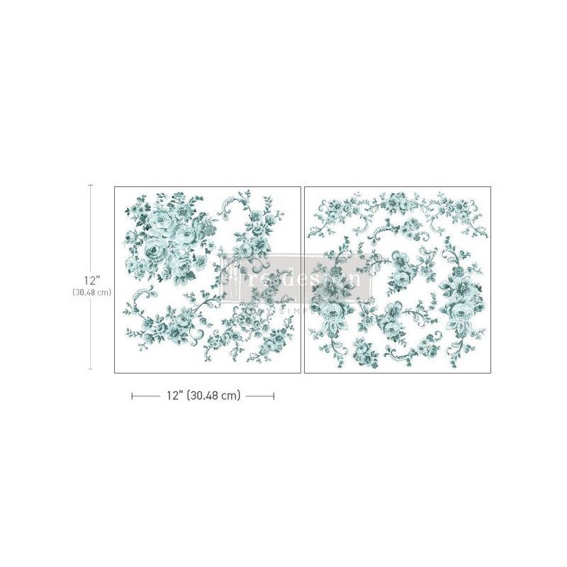 REDESIGN MAXI TRANSFERS® An Minty Roses 663537. Los mejores productos en L'aura Bella tu tienda online