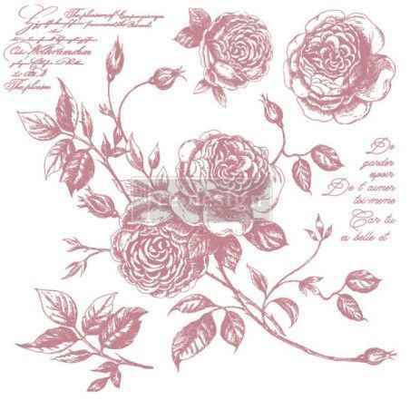 Romance Roses. Sello acrilico DÉCOR STAMPS®. REDESIGN 650681. Los mejores productos en L'aura Bella tu tienda online