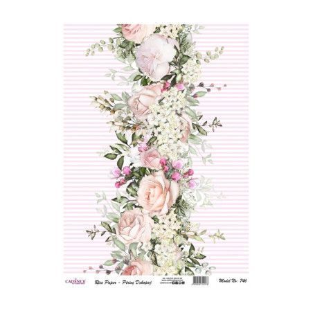 Papel de arroz Collage de 
 flores, Cadence PA746. Los mejores productos en L'aura Bella tu tienda online