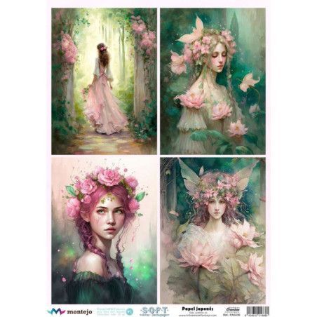 Papel de arroz Soft Japonés, Retratos Fantasía, SPA5230. Los mejores productos en L'aura Bella tu tienda online