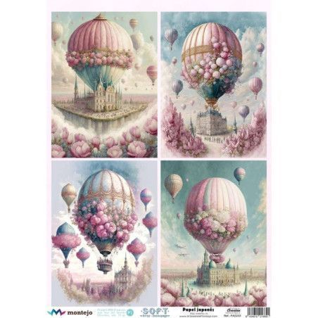 Papel de arroz Soft Japonés, Globos 1, SPA5233. Los mejores productos en L'aura Bella tu tienda online