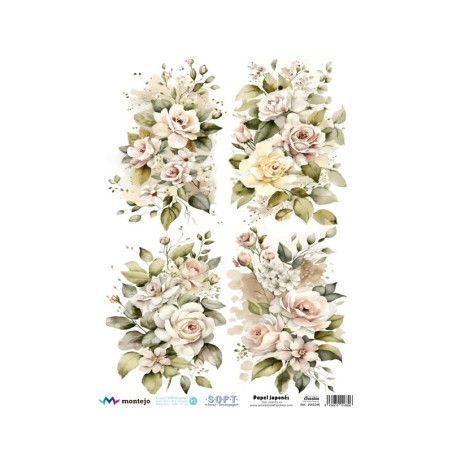Papel de arroz Soft Japonés, Flores Vintage 6, SPA5246. Los mejores productos en L'aura Bella tu tienda online