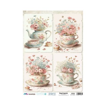 Flores vintage 8. SPA5255. papel soft japonés. Montejo. Los mejores productos en L'aura Bella, tu tienda online