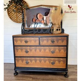 Vintage Wallpaper. Sello acrílico DÉCOR STAMPS®. REDESIGN 649289. Los mejores productos en L'aura Bella tu tienda online