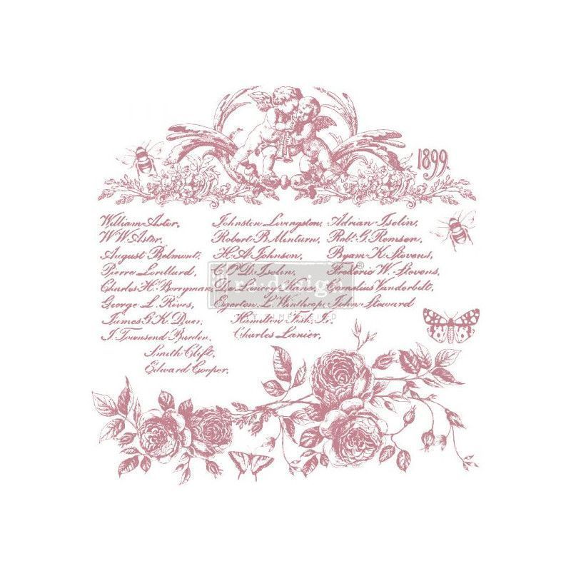 Floral Script. Sello acrilico DÉCOR STAMPS®. REDESIGN 650070. Los mejores productos en L'aura Bella tu tienda online