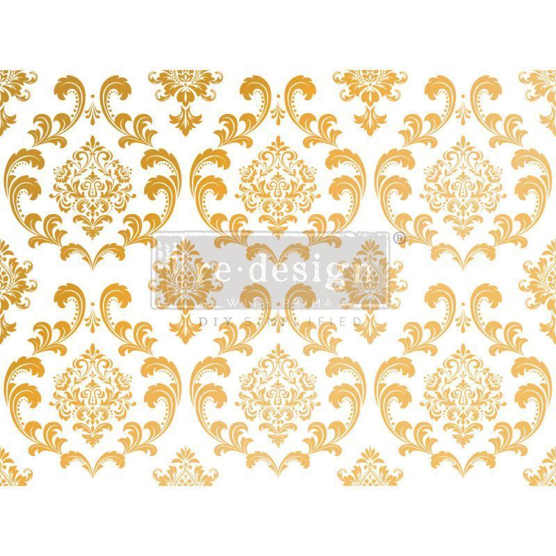 REDESIGN DECOR TRANSFERS® House of Damask, Gold Foil by KACHA 665586. Los mejores productos  en L'aura Bella tu tienda online