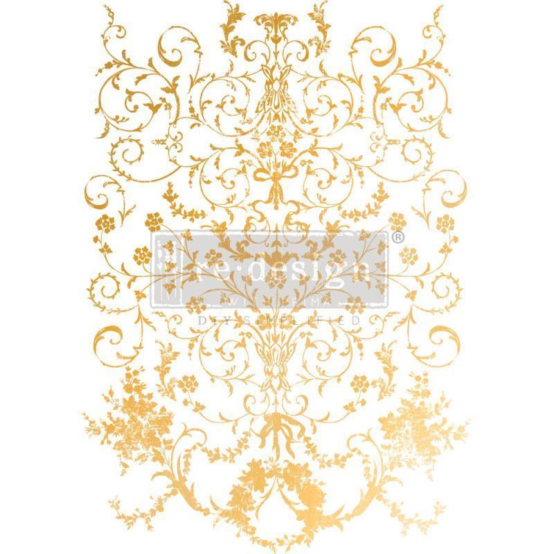 REDESIGN DECOR TRANSFERS® Manor Swirls, Gold Foil by KACHA 665616. Los mejores productos  en L'aura Bella tu tienda online