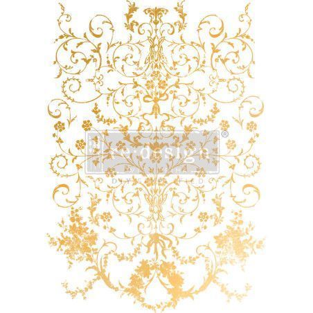 REDESIGN DECOR TRANSFERS® Manor Swirls, Gold Foil by KACHA 665616. Los mejores productos  en L'aura Bella tu tienda online
