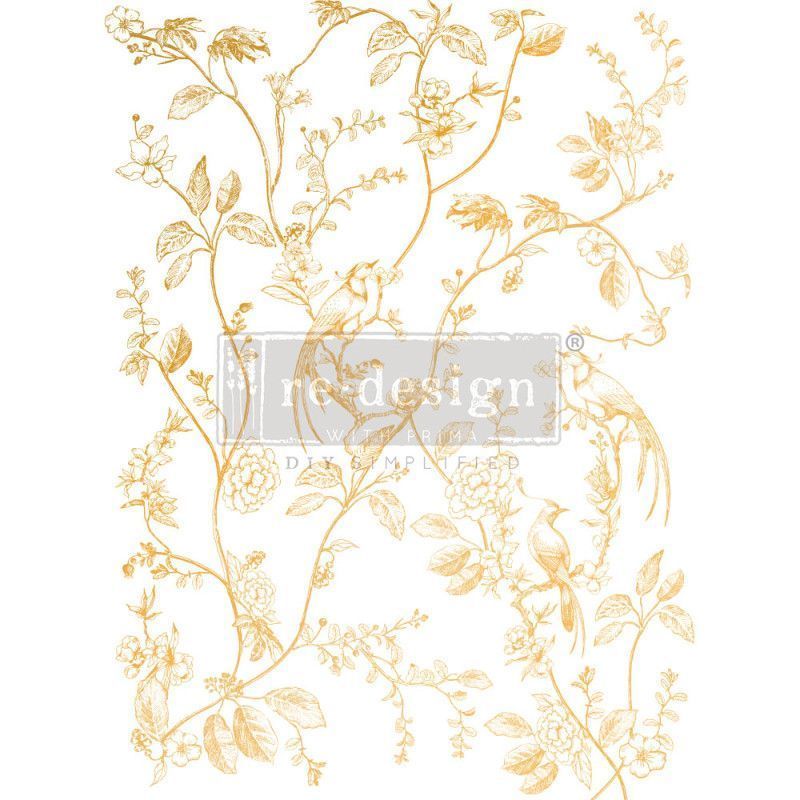 REDESIGN DECOR TRANSFERS® A Bird Song. Gold Foil by KACHA 665593. Los mejores productos  en L'aura Bella tu tienda online