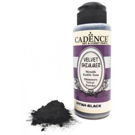 Velvet Powder Shimmer, Negro Brillante. Cadence. Los mejores productos en L'aura Bella tu tienda online