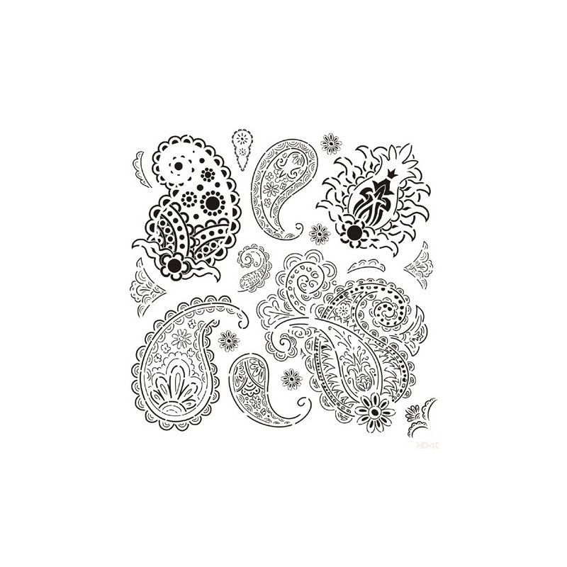 Plantilla stencil, paramecios, paisley Home decor HD107. Cadence. Los mejores productos en L'aura Bella tu tienda online