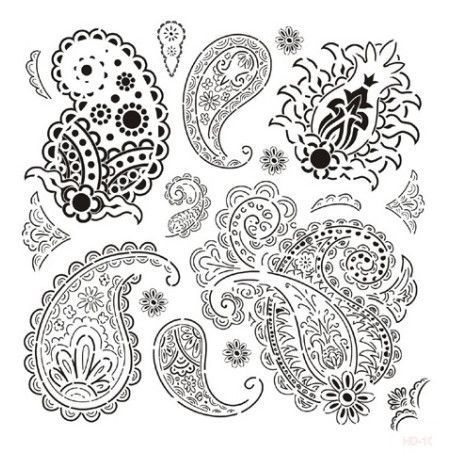 Plantilla stencil, paramecios, paisley Home decor HD107. Cadence. Los mejores productos en L'aura Bella tu tienda online