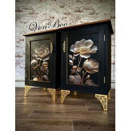 Golden Bloom 1 mesilla derecha. Papel Decoupage Mint by Michelle. A1. Los mejores productos en L'aura Bella, tu tienda online