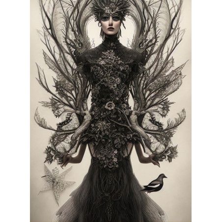 Black Widow. Papel Decoupage Mint by Michelle. A3. Los mejores productos en L'aura Bella, tu tienda online