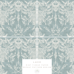 Lace. Papel TISSUE Decoupage Mint by Michelle. Los mejores productos en L'aura Bella, tu tienda online