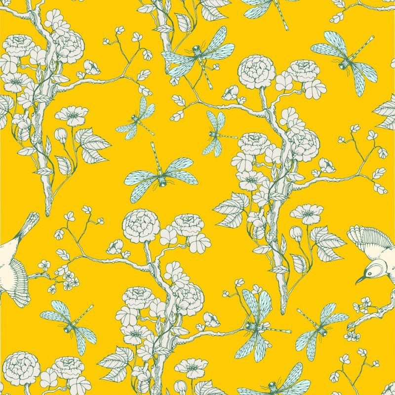 Yellow Chinoiserie. Papel TISSUE Decoupage Mint by Michelle. Los mejores productos en L'aura Bella, tu tienda online