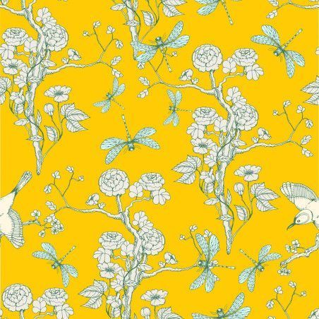 Yellow Chinoiserie. Papel TISSUE Decoupage Mint by Michelle. Los mejores productos en L'aura Bella, tu tienda online