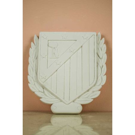 Escudo del Atlético de Madrid. Figura de escayola para pintar. Los mejores productos en L'aura Bella tu tienda online