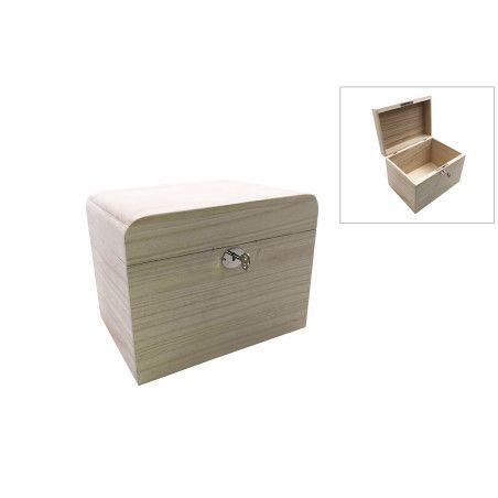 Caja de madera con cerradura de llave. 87915. Los mejores productos en L'aura Bella, tu tienda online.